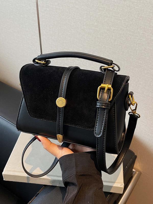 Trendy Contrast Stitching Shoulder Bag | Stylish Women's Accessory