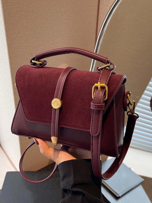 Trendy Contrast Stitching Shoulder Bag | Stylish Women's Accessory