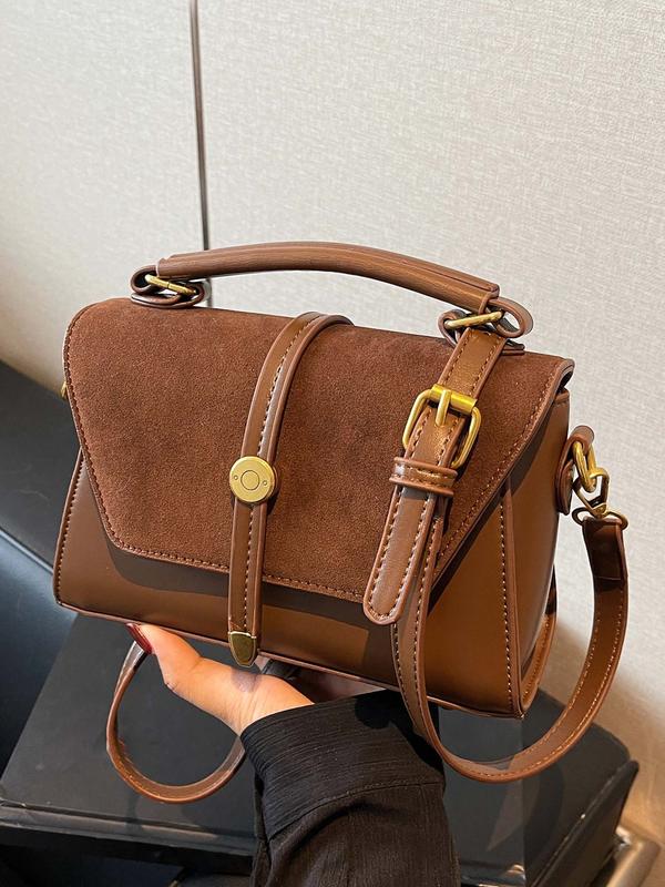 Trendy Contrast Stitching Shoulder Bag | Stylish Women's Accessory