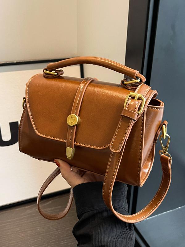 Trendy Contrast Stitching Shoulder Bag | Stylish Women's Accessory