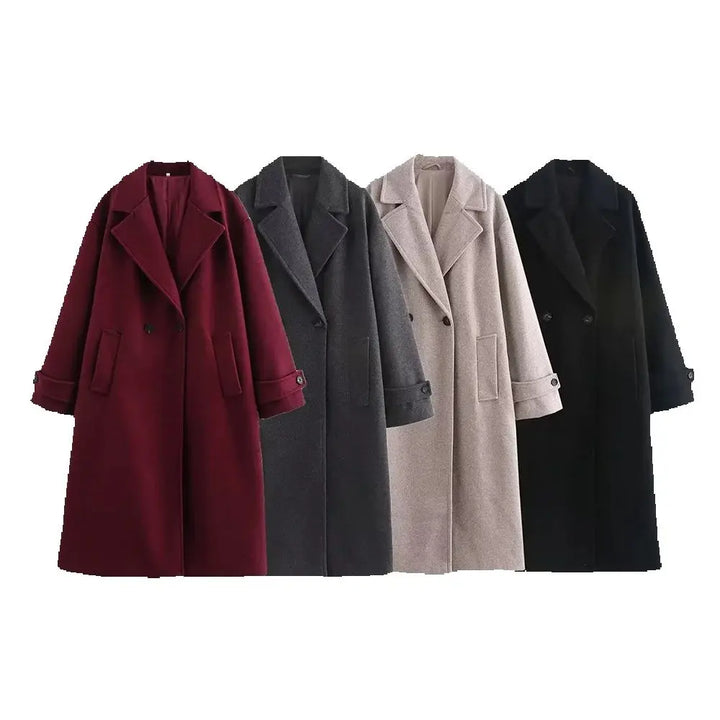 Loose Collar Coat | Women's Winter Coat