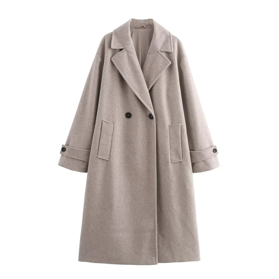 Loose Collar Coat | Women's Winter Coat