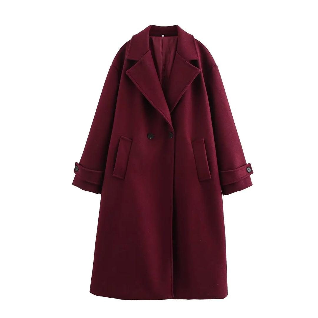 Loose Collar Coat | Women's Winter Coat