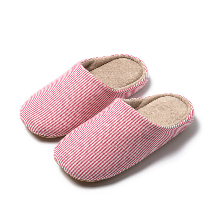 Unisex Striped Indoor Slippers | Cozy Home Footwear