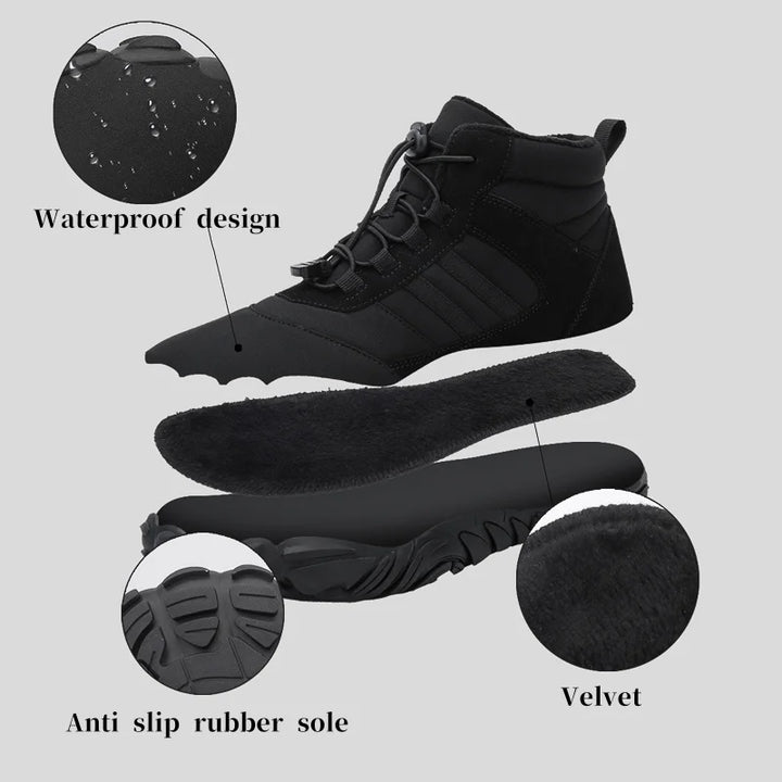 Unisex Waterproof Winter Boots | Barefoot Hiking Shoes