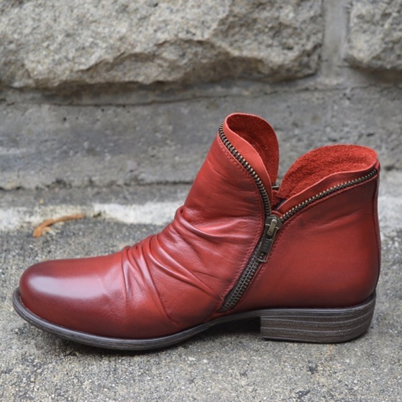 Vianne | Women's Zipper Boots Premium Leather Comfort