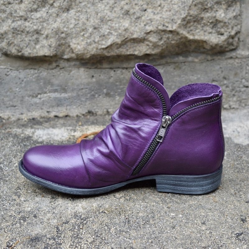 Vianne | Women's Zipper Boots Premium Leather Comfort