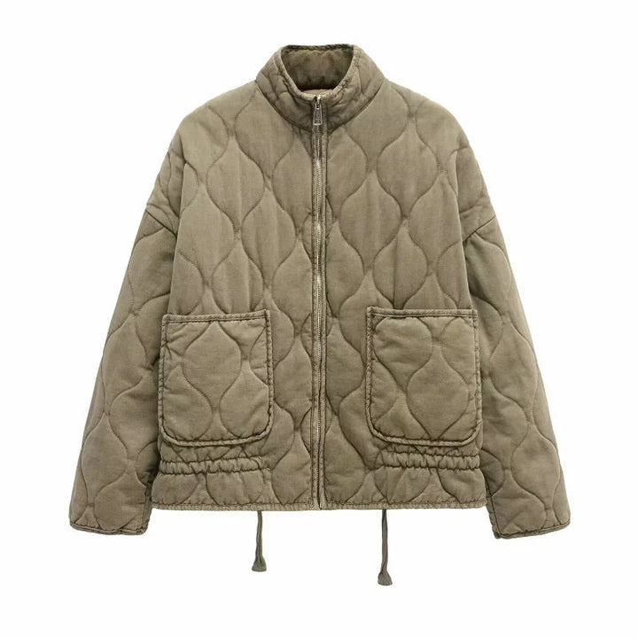 Vintage High Collar Quilted Jacket | Women's Winter Coats