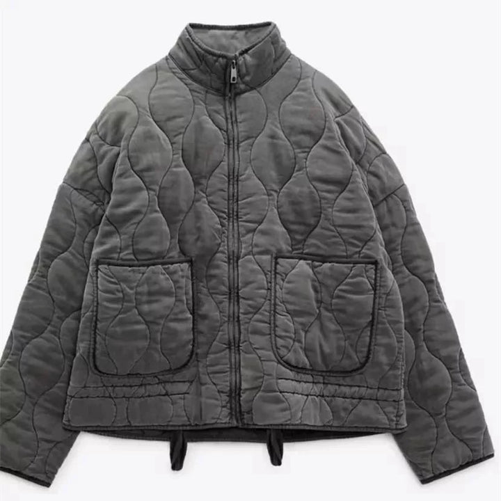 Vintage High Collar Quilted Jacket | Women's Winter Coats