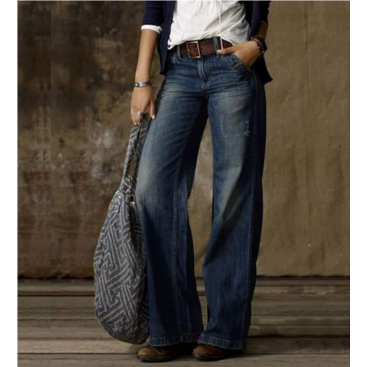 Vintage High Waist Palazzo Pants | Women's Wide Leg Trousers