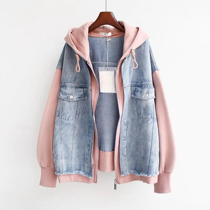Vivian Denim Jacket Women | Casual Hoodie Outerwear