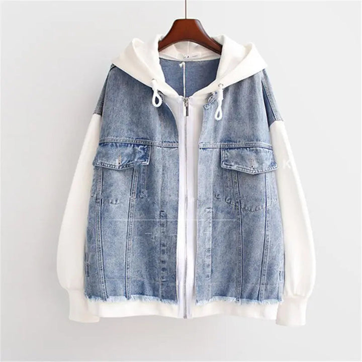 Vivian Denim Jacket Women | Casual Hoodie Outerwear