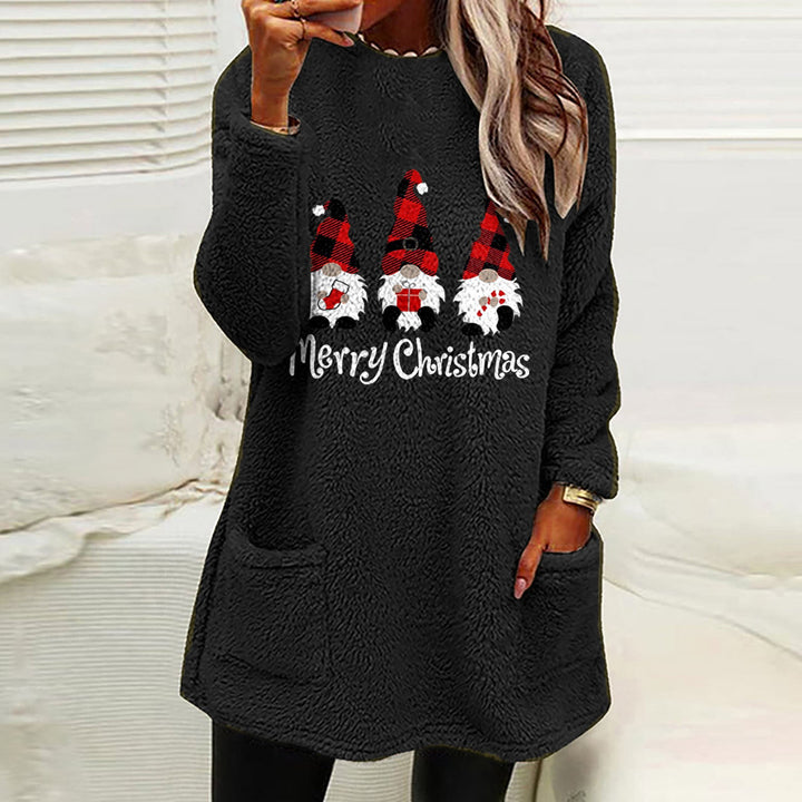 Warm Fleece Gnome Print | Women's Oversized Sweater 3