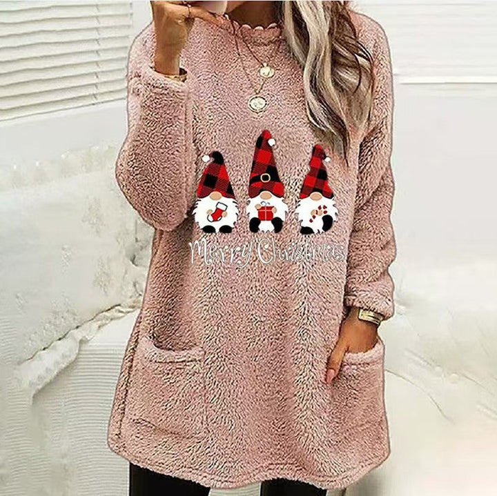 Warm Fleece Gnome Print | Women's Oversized Sweater 6