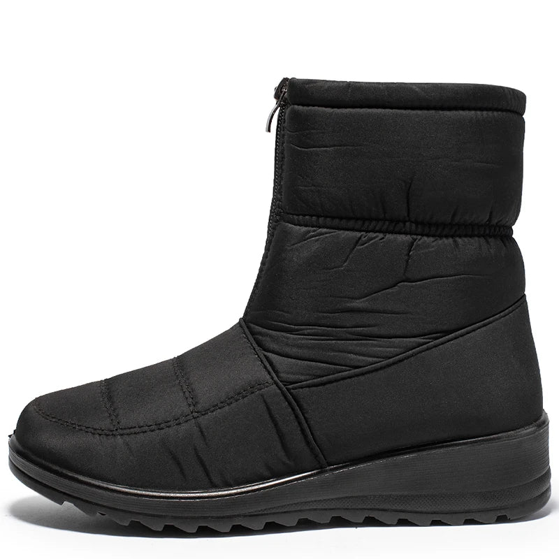 Warm Plush Ankle Boots | Waterproof Women's Snow Boots