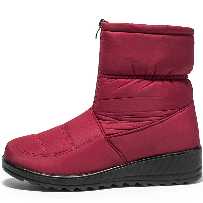 Warm Plush Ankle Boots | Waterproof Women's Snow Boots