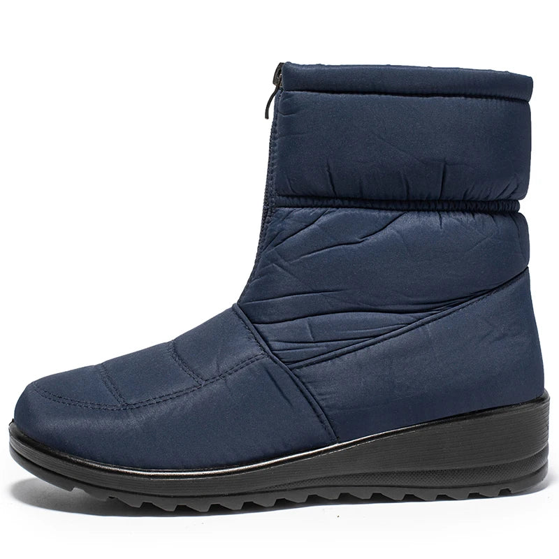 Warm Plush Ankle Boots | Waterproof Women's Snow Boots