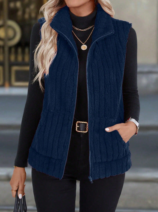 Warm Ribbed Fleece Vest | Stylish Layering for Men and Women 3