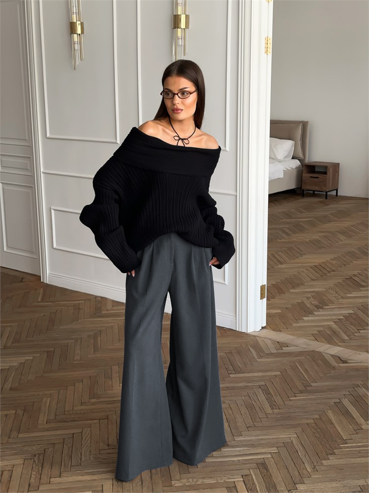 Wide Leg Trousers | Women's High Waisted Casual Pants