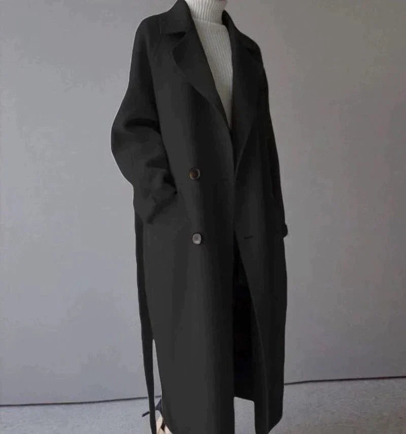 Sarah | Longline Wool Coat