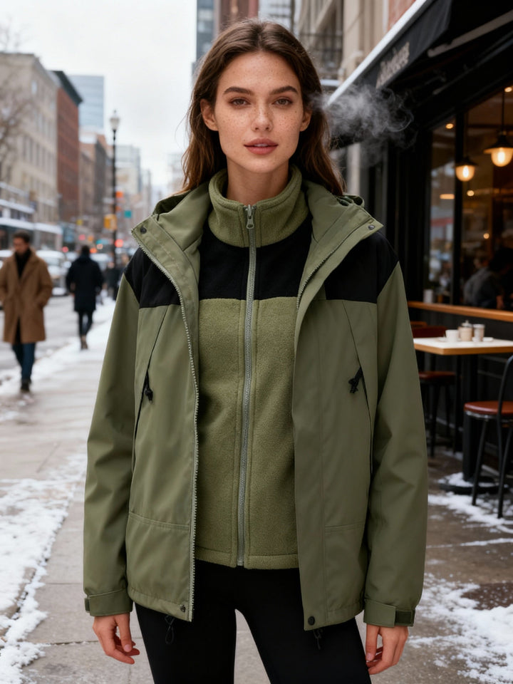 Women's 3-in-1 Winter Jacket | Fleece Thermal Coat