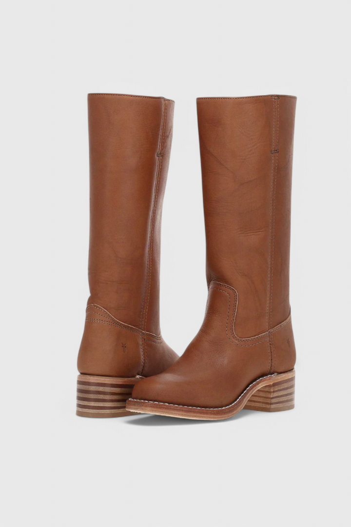 Women's Knee High Boots | Classic Stacked Heel Footwear