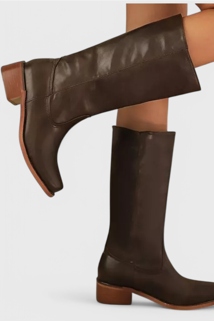 Women's Knee High Boots | Classic Stacked Heel Footwear