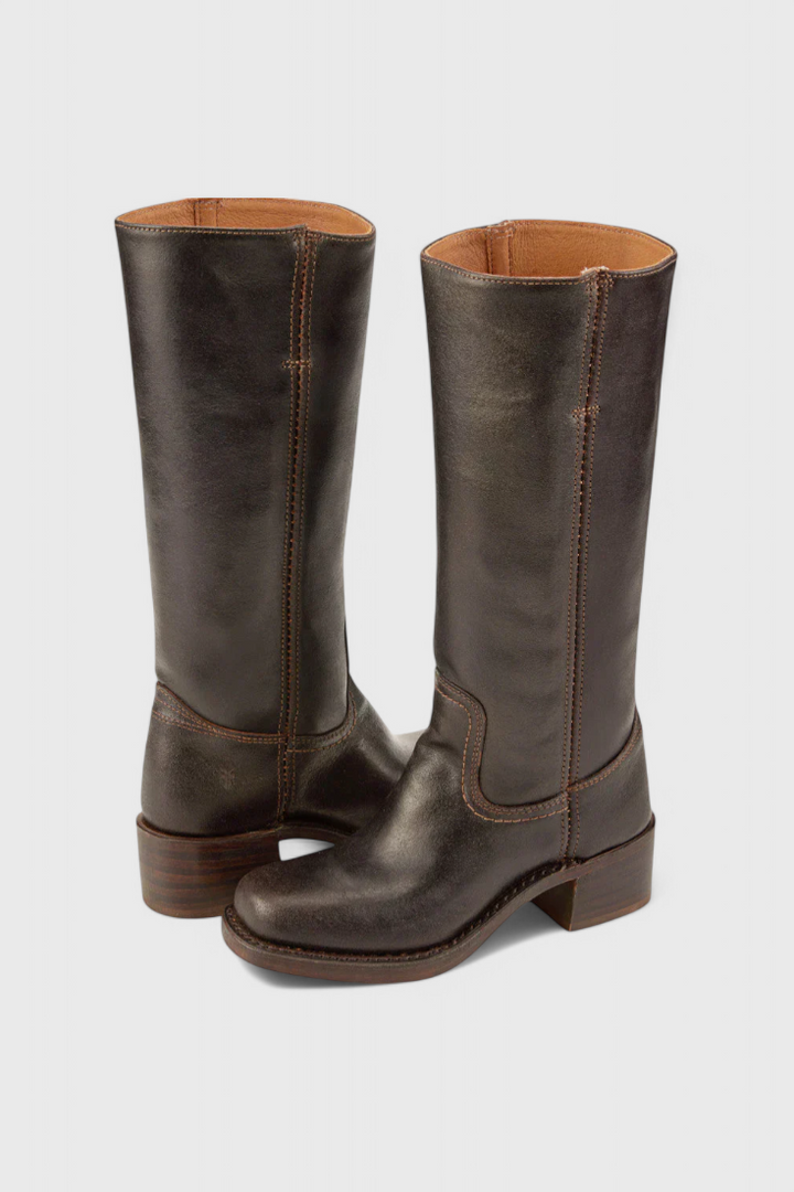 Women's Knee High Boots | Classic Stacked Heel Footwear