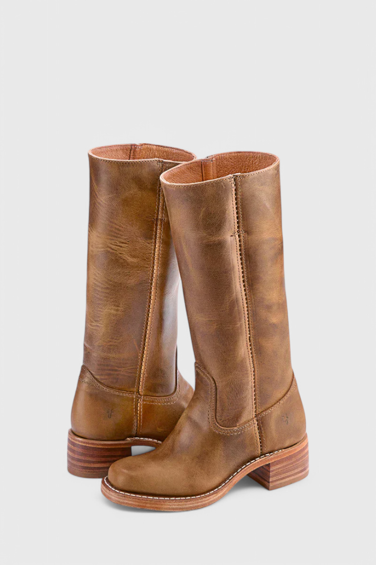 Women's Knee High Boots | Classic Stacked Heel Footwear