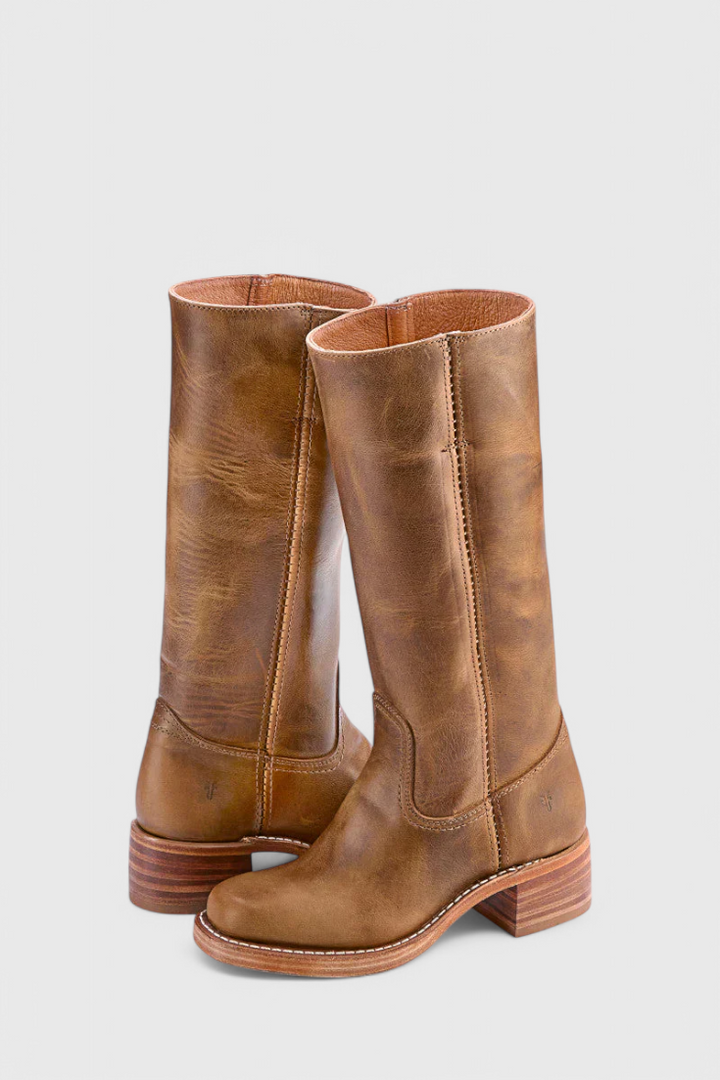 Women's Knee High Boots | Classic Stacked Heel Footwear