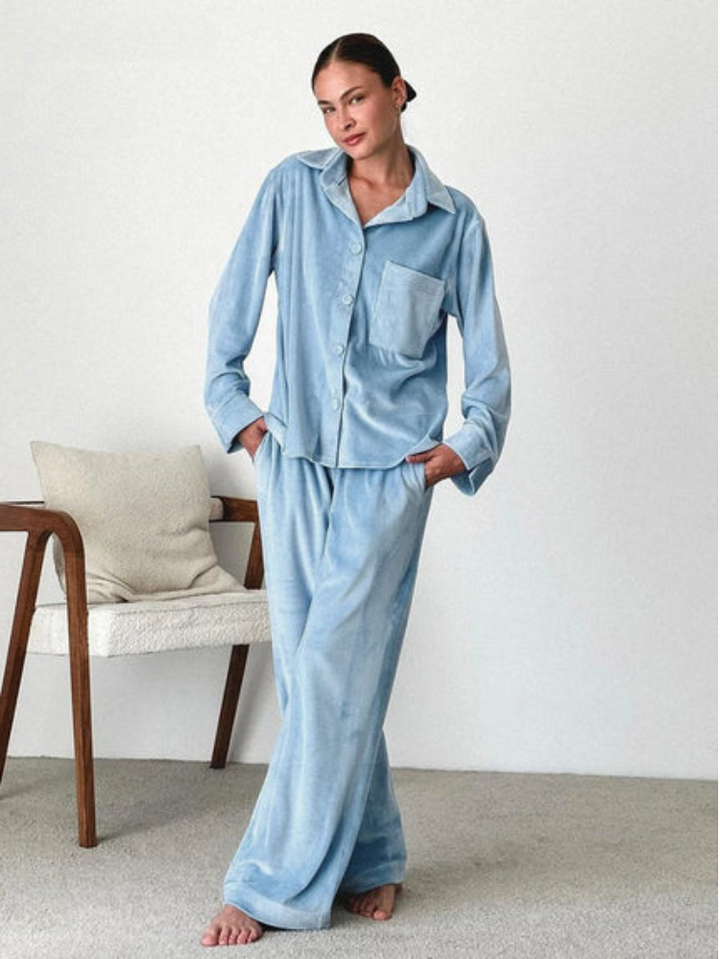 Women's Button-Up Pajama Set | Relaxed Fit Pajama Set