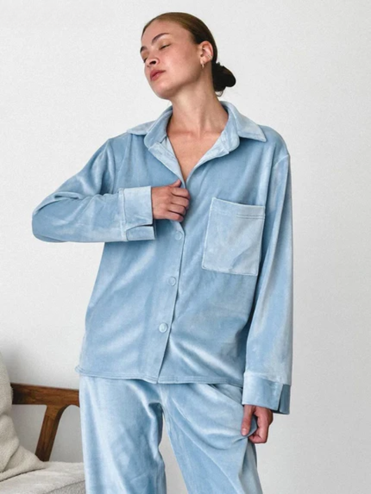 Women's Button-Up Pajama Set | Relaxed Fit Pajama Set