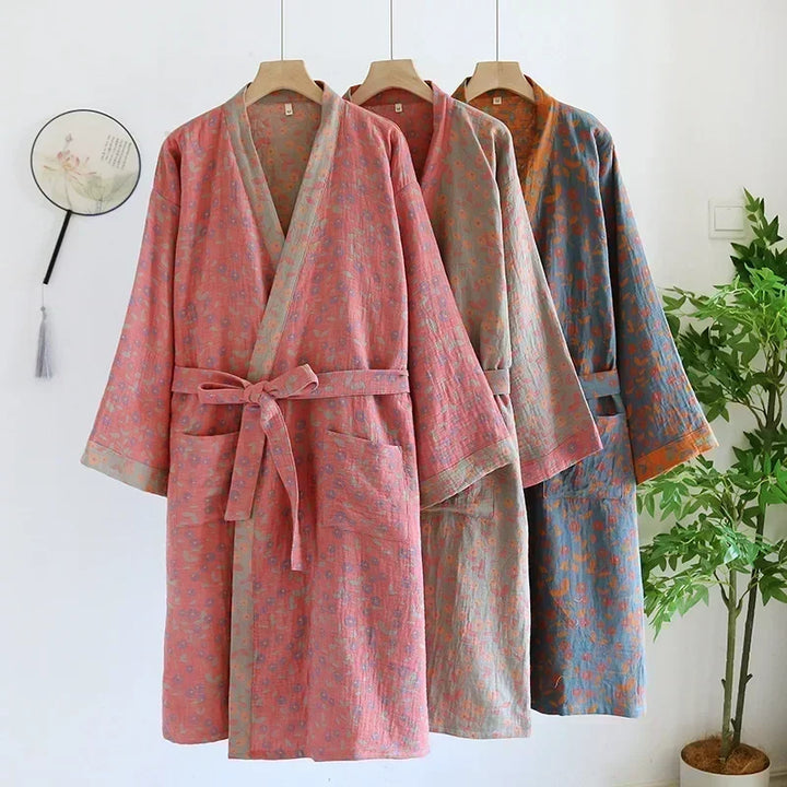 Women's Cotton Kimono Robe | Bathrobe for Women