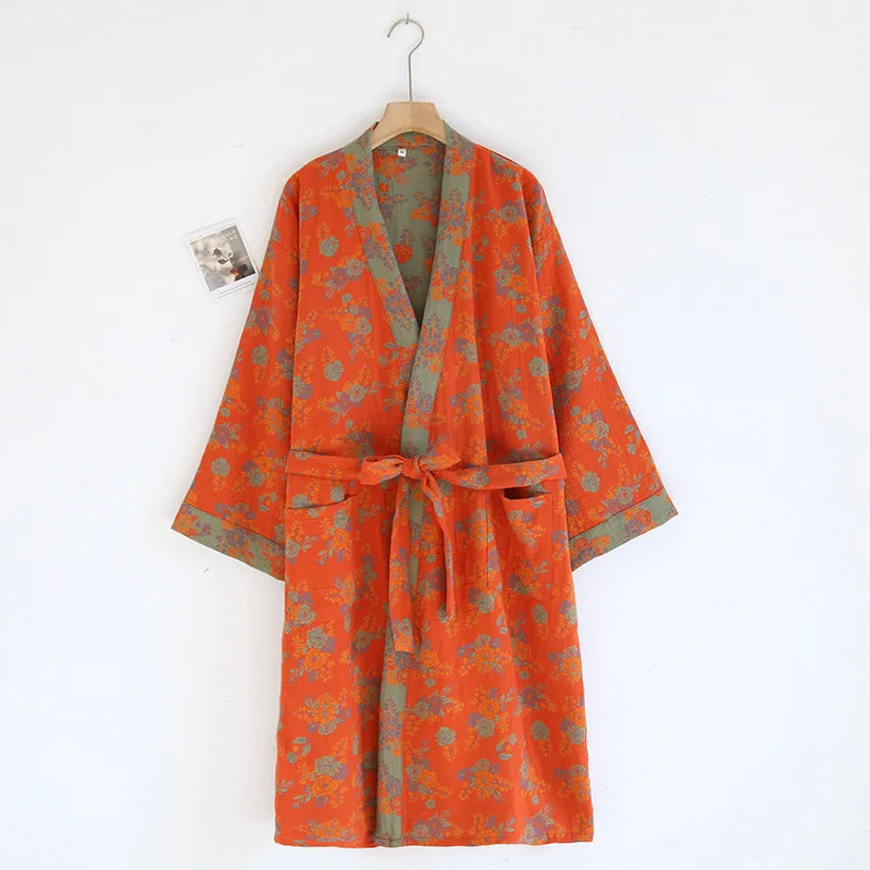 Women's Cotton Kimono Robe | Bathrobe for Women