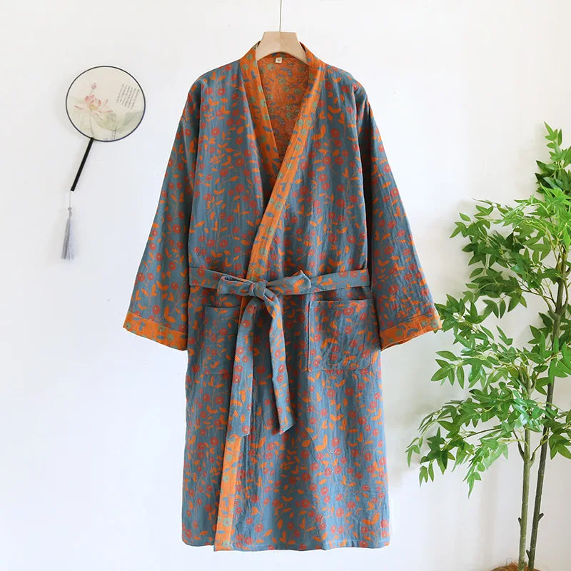 Women's Cotton Kimono Robe | Bathrobe for Women