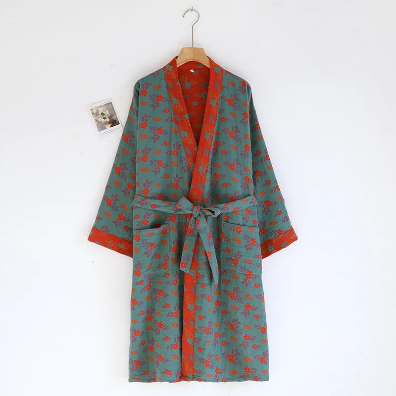 Women's Cotton Kimono Robe | Bathrobe for Women
