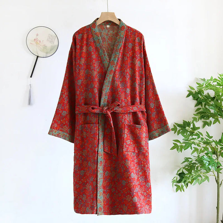 Women's Cotton Kimono Robe | Bathrobe for Women