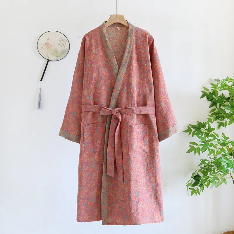 Women's Cotton Kimono Robe | Bathrobe for Women