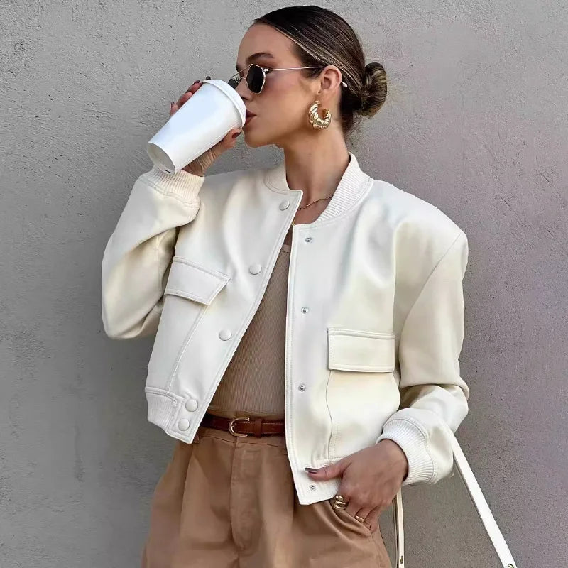 Women's Cropped Bomber Jacket | Casual Outerwear