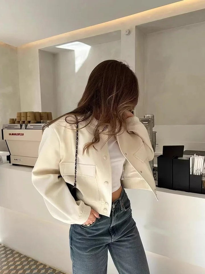 Women's Cropped Bomber Jacket | Casual Outerwear