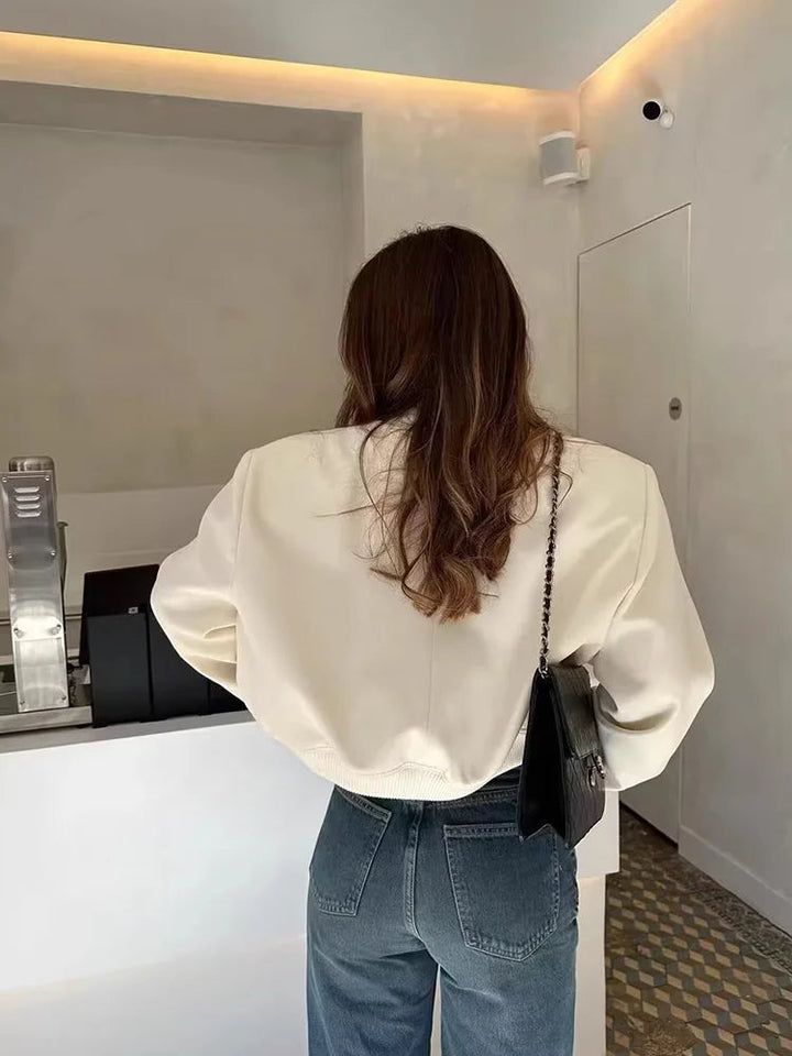 Women's Cropped Bomber Jacket | Casual Outerwear
