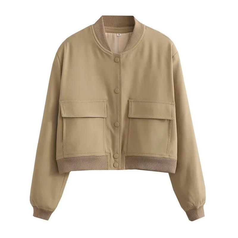 Women's Cropped Bomber Jacket | Casual Outerwear