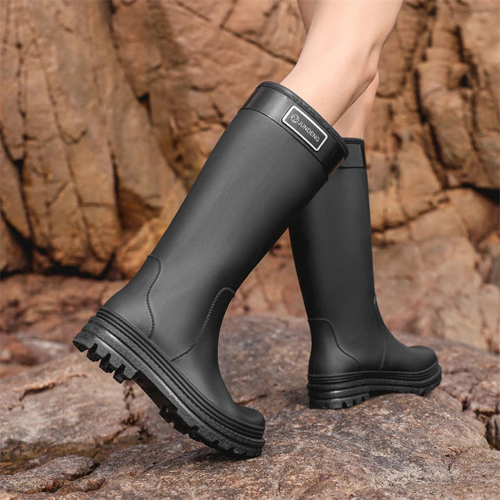 Women's High-Tube Waterproof Rain Boots | Durable PVC Rubber