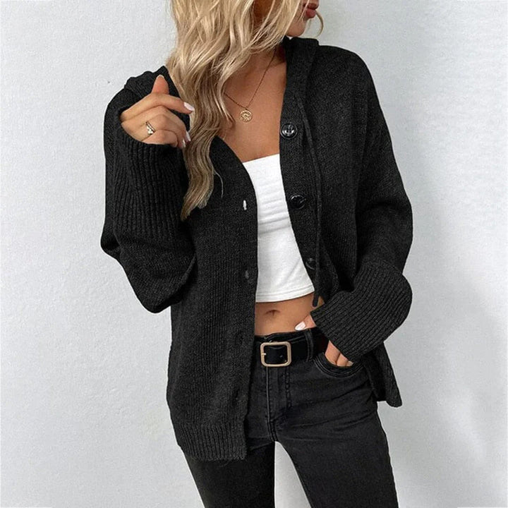 Women's Hooded Cardigan | Casual Knit Vest 0