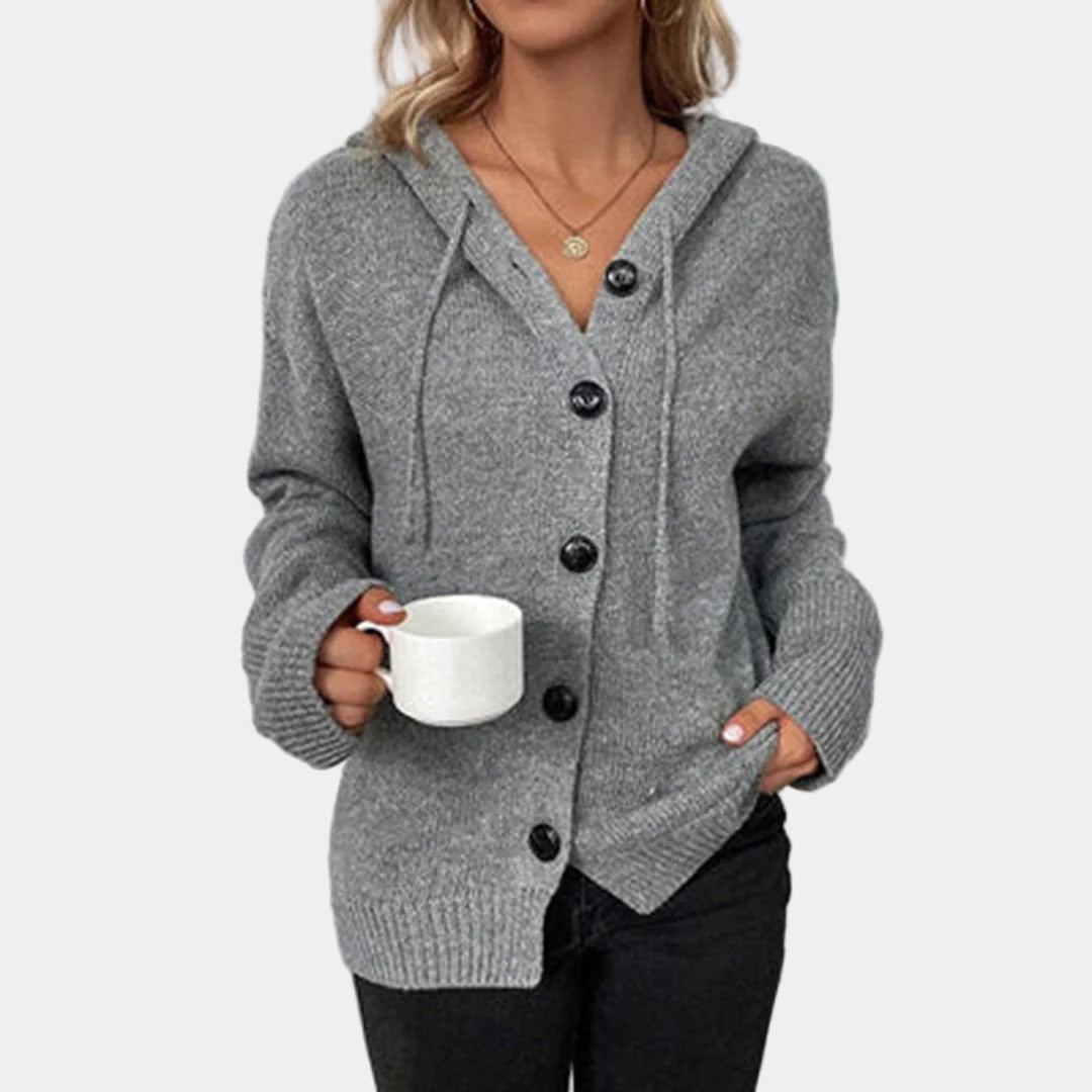 Women's Hooded Cardigan | Casual Knit Vest 1