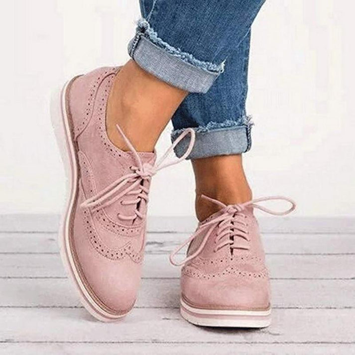 Women's Lace-Up Brogue Trainers | Casual Footwear