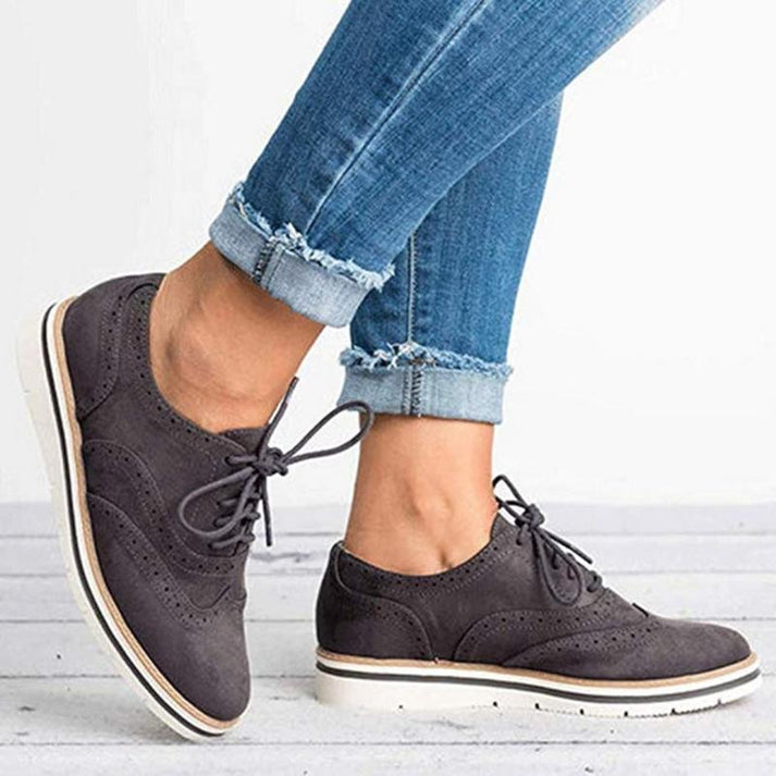 Women's Lace-Up Brogue Trainers | Casual Footwear