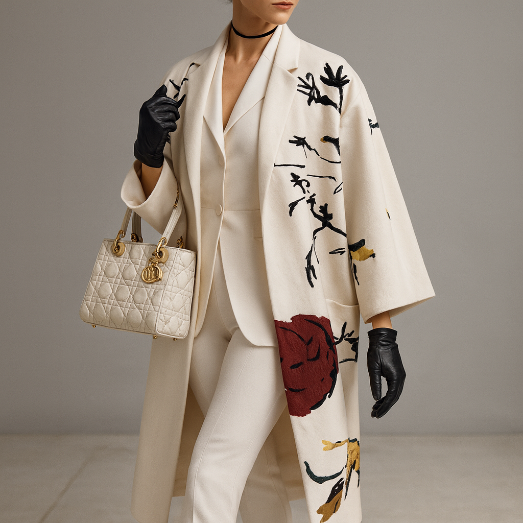 Women's Oversized Graphic Pattern Coat | Winter Coats Women