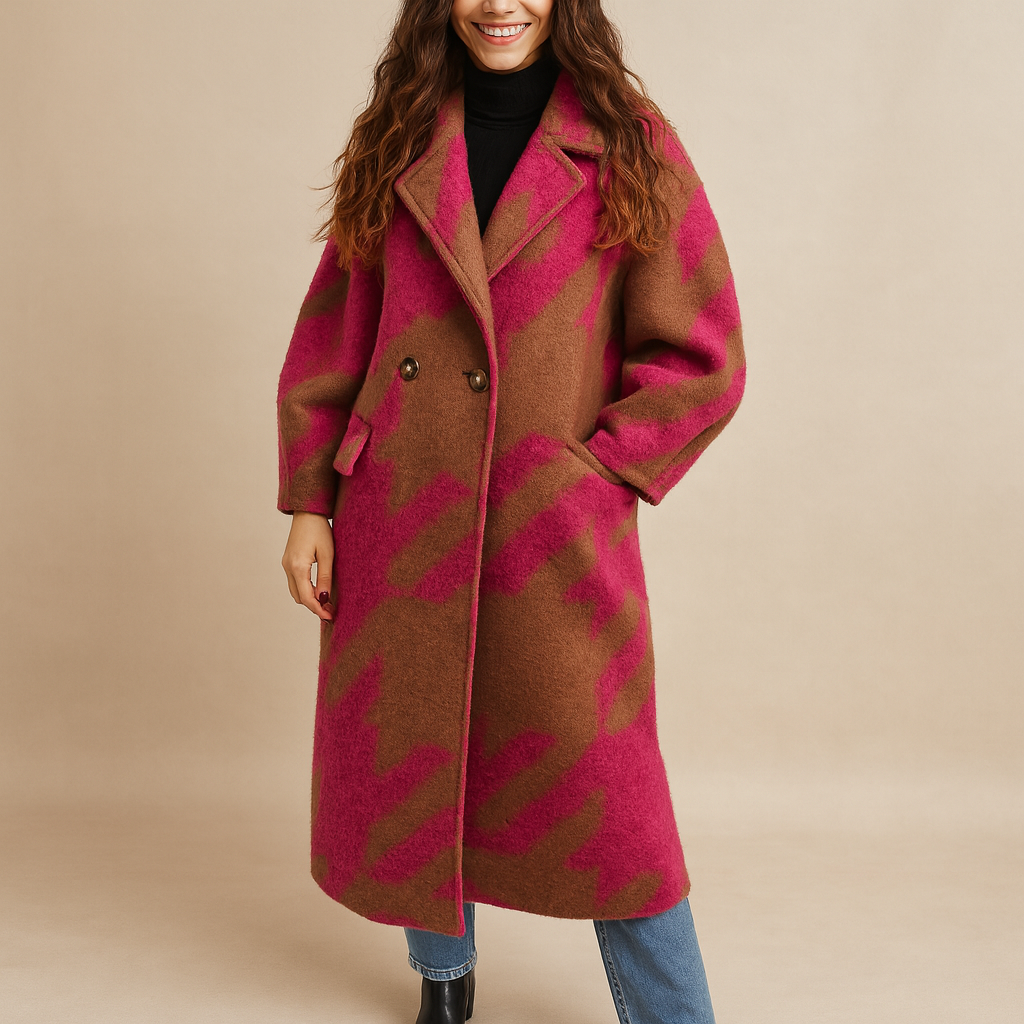 Women's Oversized Graphic Pattern Coat | Winter Coats Women
