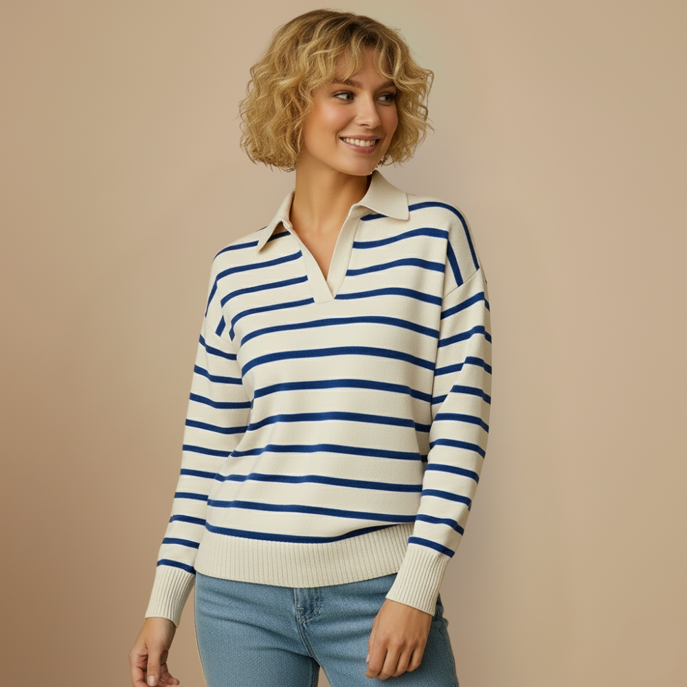 Women's Oversized Striped Sweater | Casual Knit Top